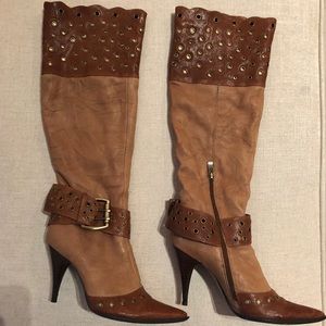 Dan Sara High Heel Leather Boots
